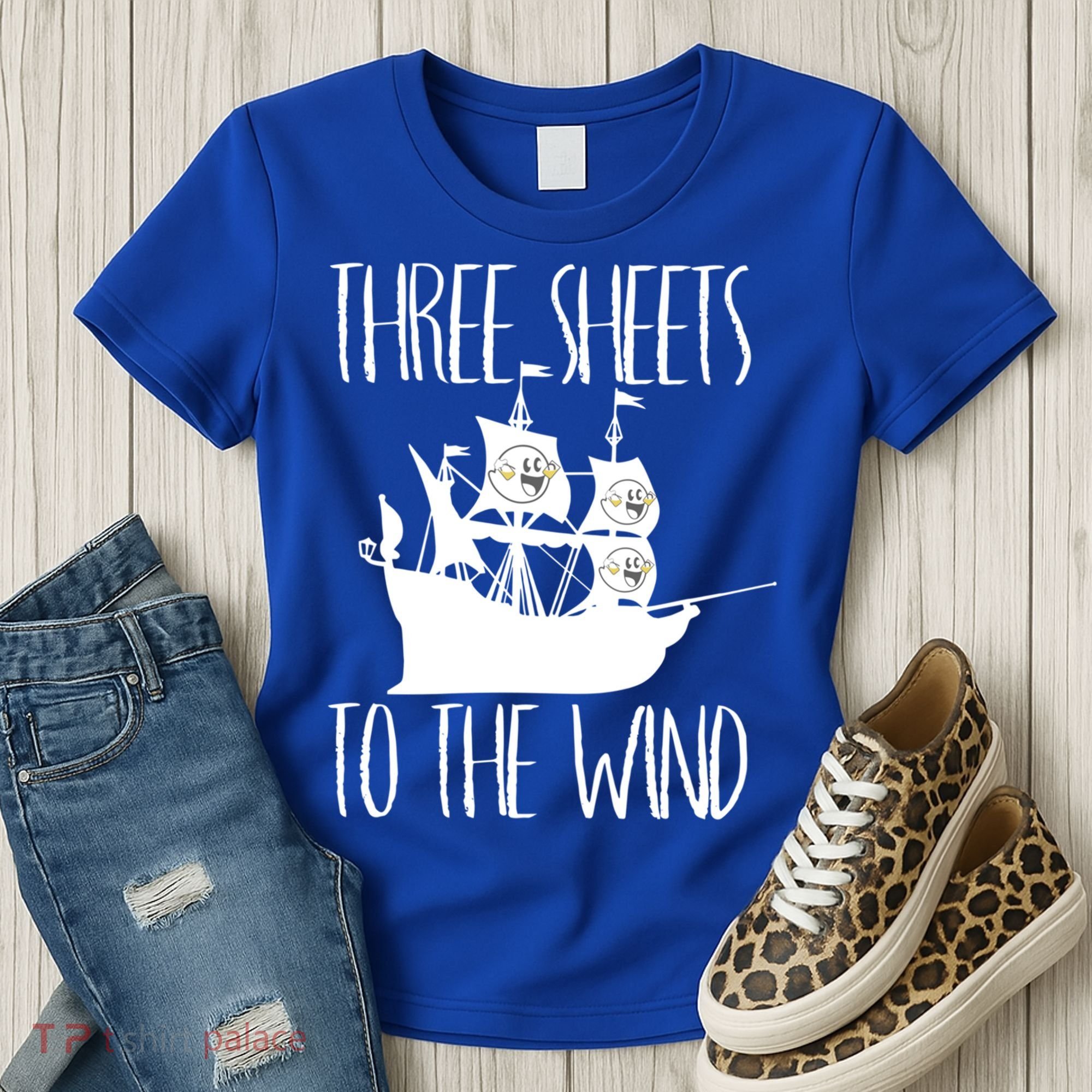 Funny Three Sheets To The Wind Booze Ing Ghost Gift Women's T-Shirt