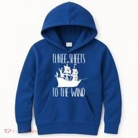 Funny Three Sheets To The Wind Booze Ing Ghost Gift Kids Hoodie thumb 0