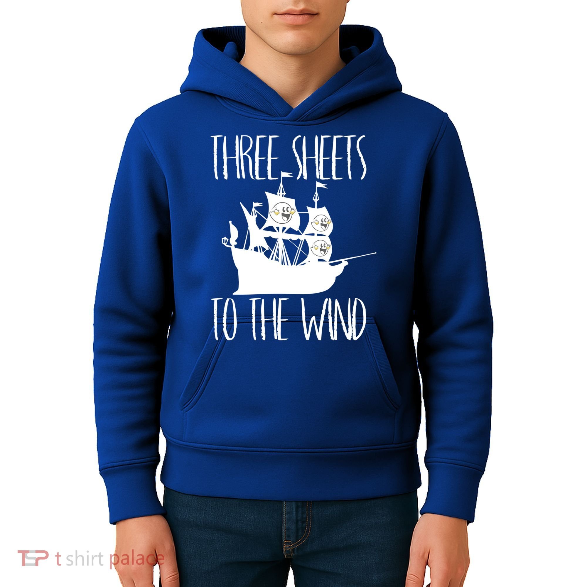 Funny Three Sheets To The Wind Booze Ing Ghost Gift Kids Hoodie