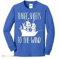 Funny Three Sheets To The Wind Booze Ing Ghost Gift Kids Long Sleeve Shirt thumb 0