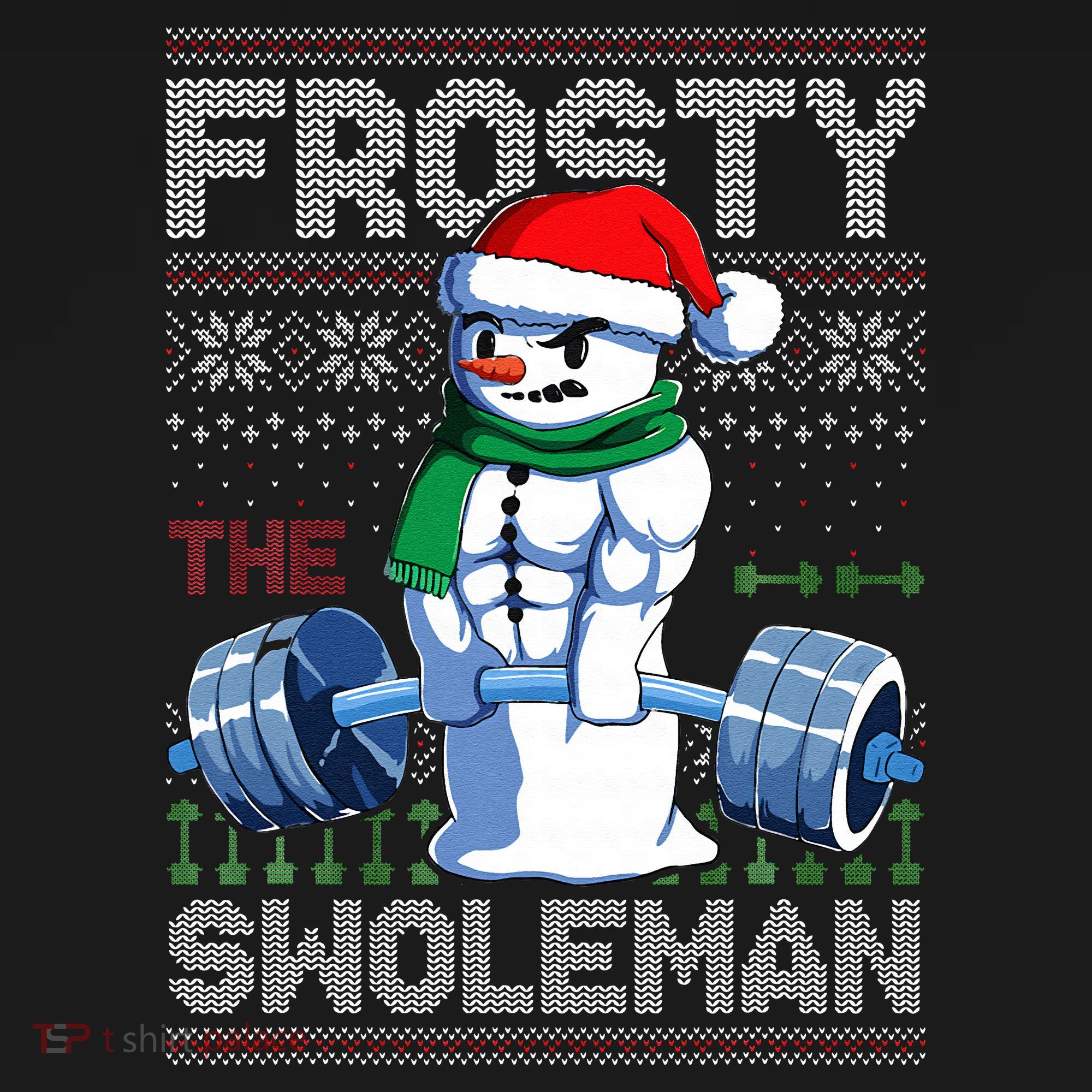 Frosty The Swoleman Ugly Christmas Funny Funny Snowman Gym Women's Hoodie