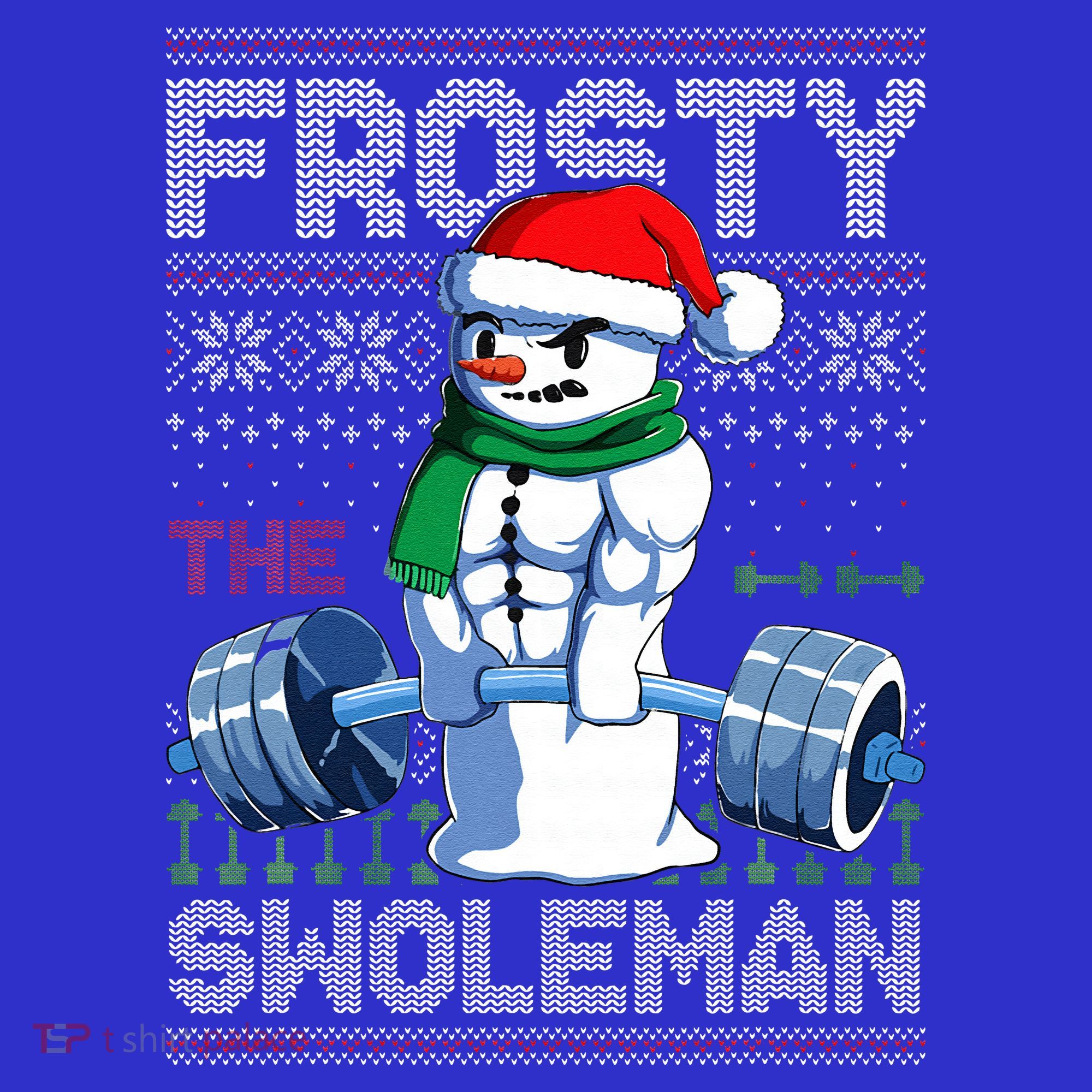 Frosty The Swoleman Ugly Christmas Funny Funny Snowman Gym Women's Tank Top