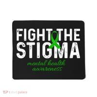 Fight The Stigma Mental Health Awareness Messy Bun Ribbon Mousepad thumb 0