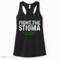 Fight The Stigma Mental Health Awareness Messy Bun Ribbon Women's Tank Top thumb 0