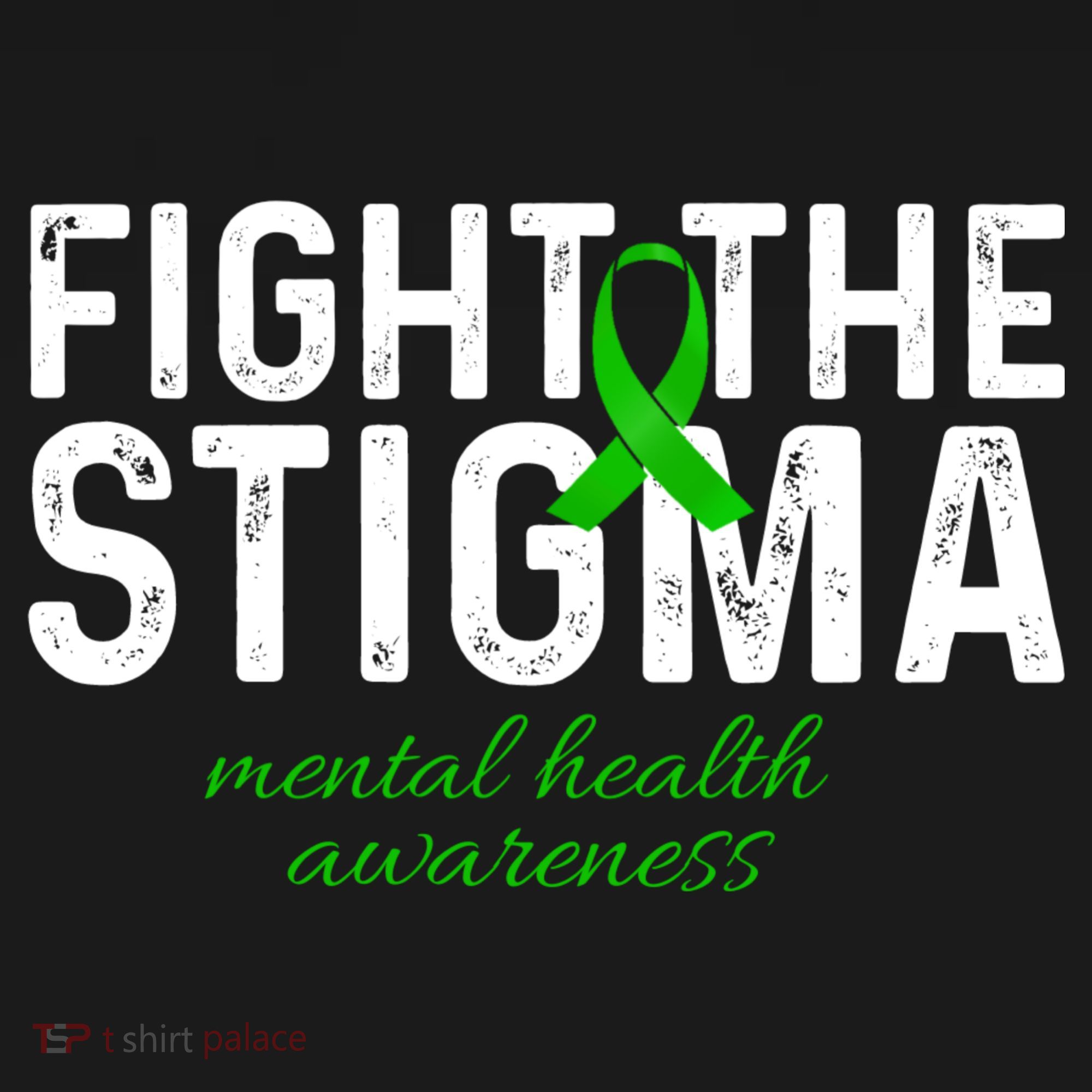 Fight The Stigma Mental Health Awareness Messy Bun Ribbon Women's Tank Top