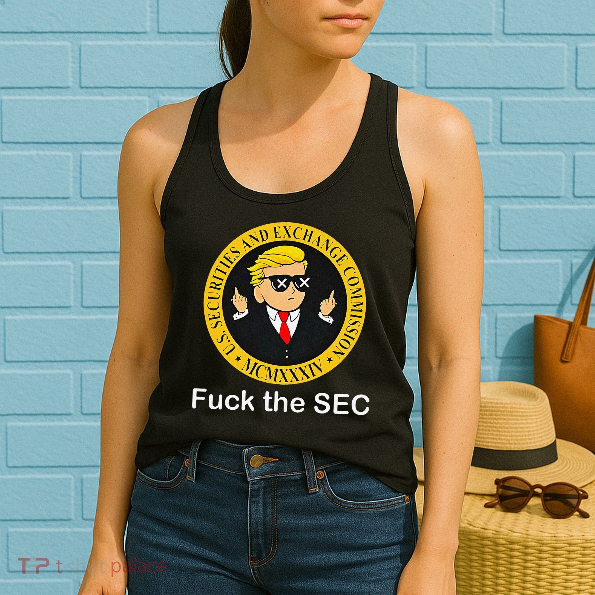 Fuck The Sec Mcmxxxiv Us Securities And Exchange Commission Women's Tank Top
