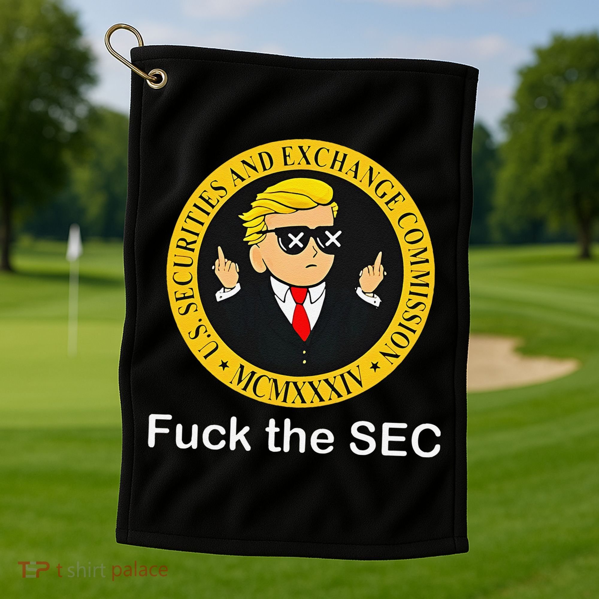 Fuck The Sec Mcmxxxiv Us Securities And Exchange Commission Golf Towel