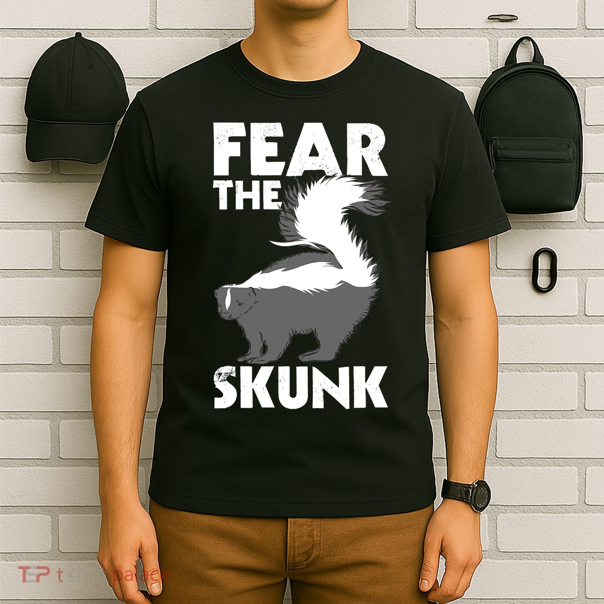 Fear The Skunk Zoologist Zookeeper Wildlife Animal Lover T-Shirt