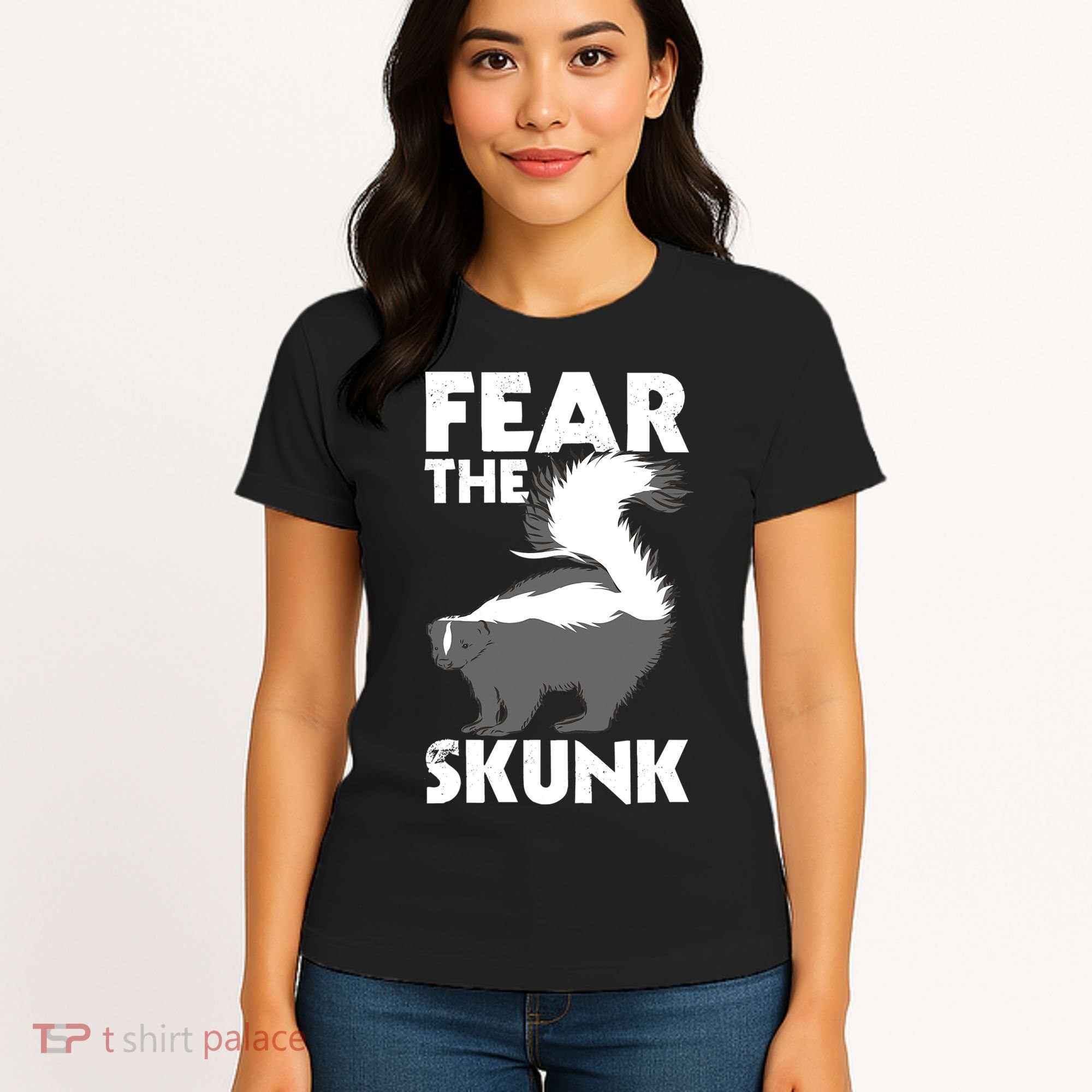 Fear The Skunk Zoologist Zookeeper Wildlife Animal Lover Women's T-Shirt