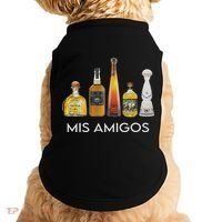 Funny Trendy Sarcastic Alcohol Mis Amigos Tequila Women Doggie Tank thumb 0