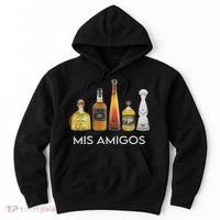 Funny Trendy Sarcastic Alcohol Mis Amigos Tequila Women Hoodie thumb 0