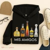 Funny Trendy Sarcastic Alcohol Mis Amigos Tequila Women Hoodie thumb 4
