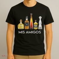 Funny Trendy Sarcastic Alcohol Mis Amigos Tequila Women T-Shirt thumb 3