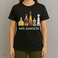 Funny Trendy Sarcastic Alcohol Mis Amigos Tequila Women T-Shirt thumb 4