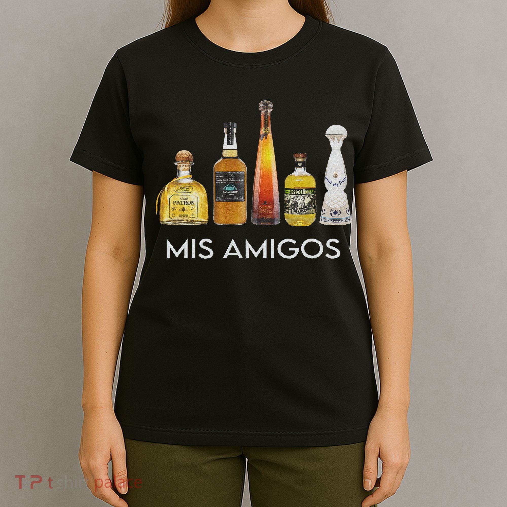 Funny Trendy Sarcastic Alcohol Mis Amigos Tequila Women T-Shirt