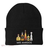 Funny Trendy Sarcastic Alcohol Mis Amigos Tequila Women Beanie thumb 0