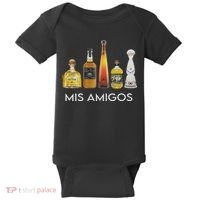 Funny Trendy Sarcastic Alcohol Mis Amigos Tequila Women Baby Bodysuit thumb 0