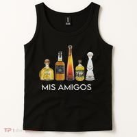 Funny Trendy Sarcastic Alcohol Mis Amigos Tequila Women Tank Top thumb 2