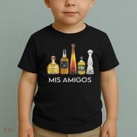 Funny Trendy Sarcastic Alcohol Mis Amigos Tequila Women Toddler T-Shirt thumb 2