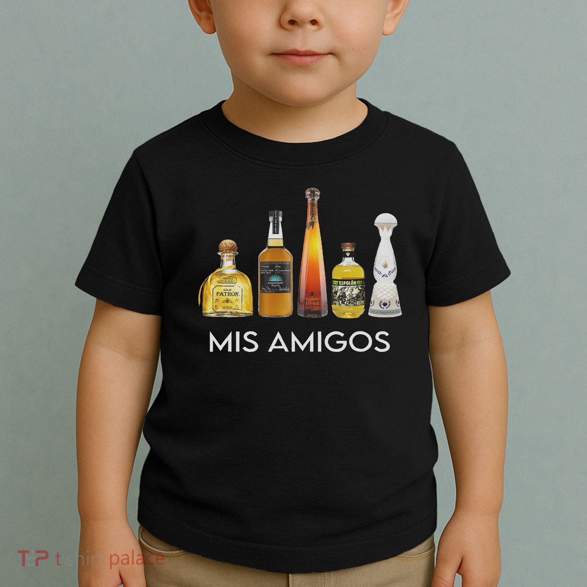 Funny Trendy Sarcastic Alcohol Mis Amigos Tequila Women Toddler T-Shirt