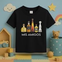 Funny Trendy Sarcastic Alcohol Mis Amigos Tequila Women Toddler T-Shirt thumb 3