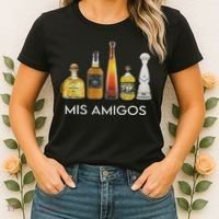 Funny Trendy Sarcastic Alcohol Mis Amigos Tequila Women Women's T-Shirt thumb 2