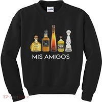 Funny Trendy Sarcastic Alcohol Mis Amigos Tequila Women Kids Sweatshirt thumb 0