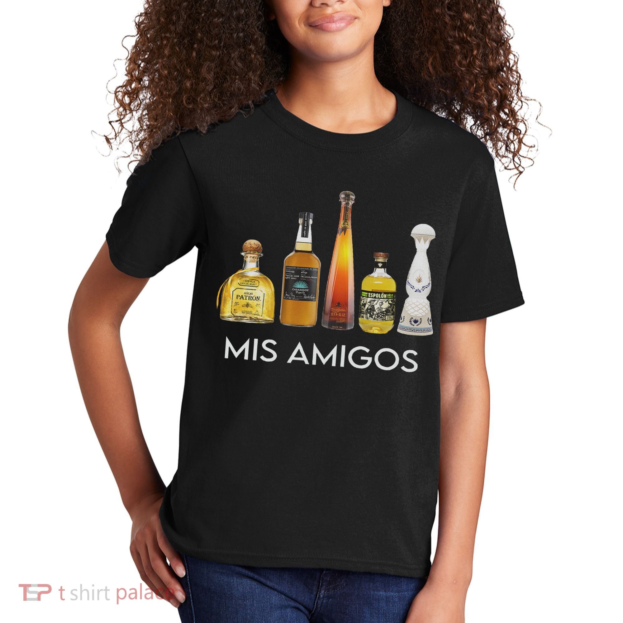 Funny Trendy Sarcastic Alcohol Mis Amigos Tequila Women Kids T-Shirt