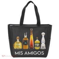 Funny Trendy Sarcastic Alcohol Mis Amigos Tequila Women Tote Bag thumb 0