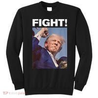 Fight! Trump Shot Trump Rally Gift Sweatshirt thumb 0