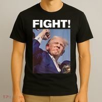 Fight! Trump Shot Trump Rally Gift T-Shirt thumb 3