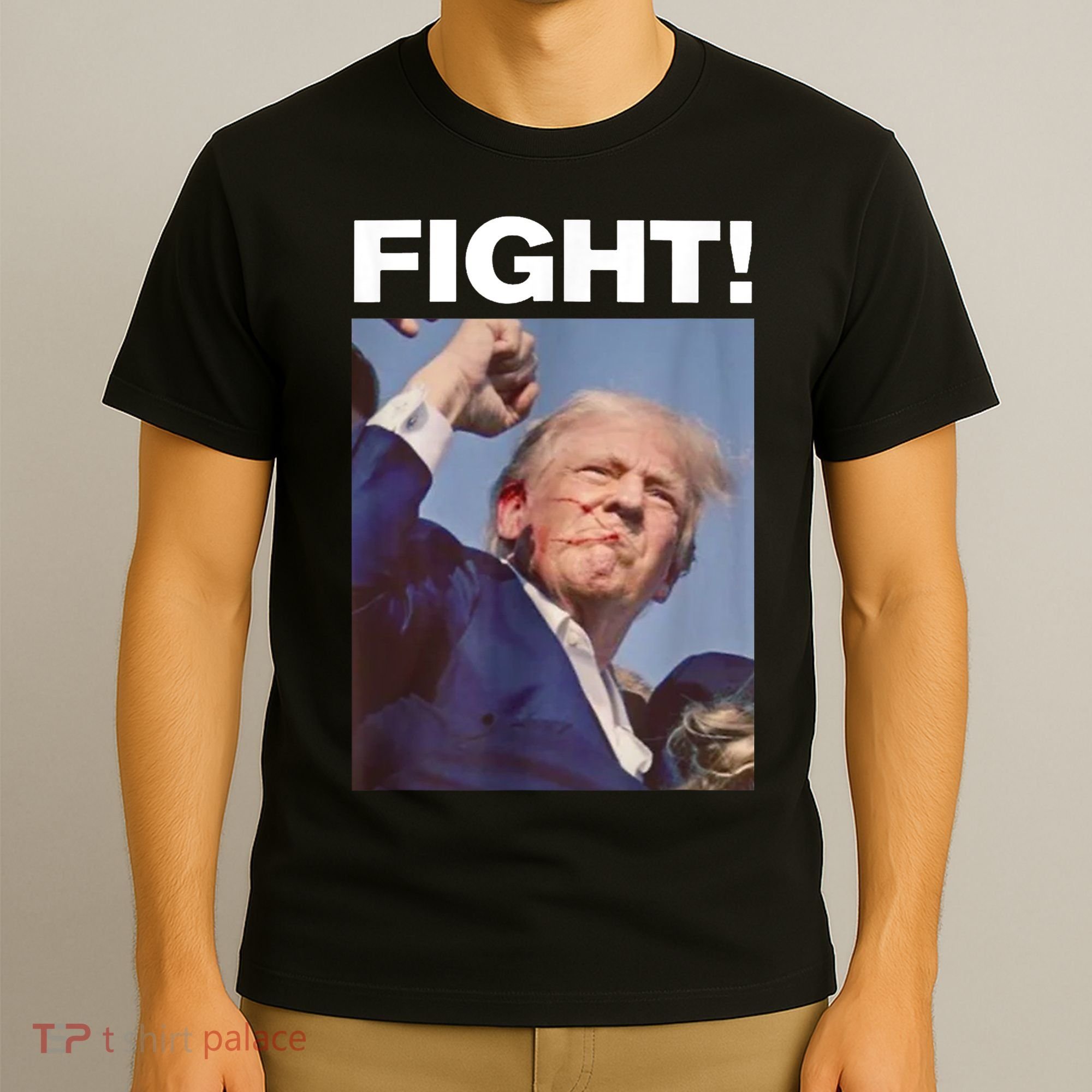Fight! Trump Shot Trump Rally Gift T-Shirt