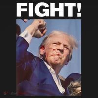 Fight! Trump Shot Trump Rally Gift T-Shirt thumb 7