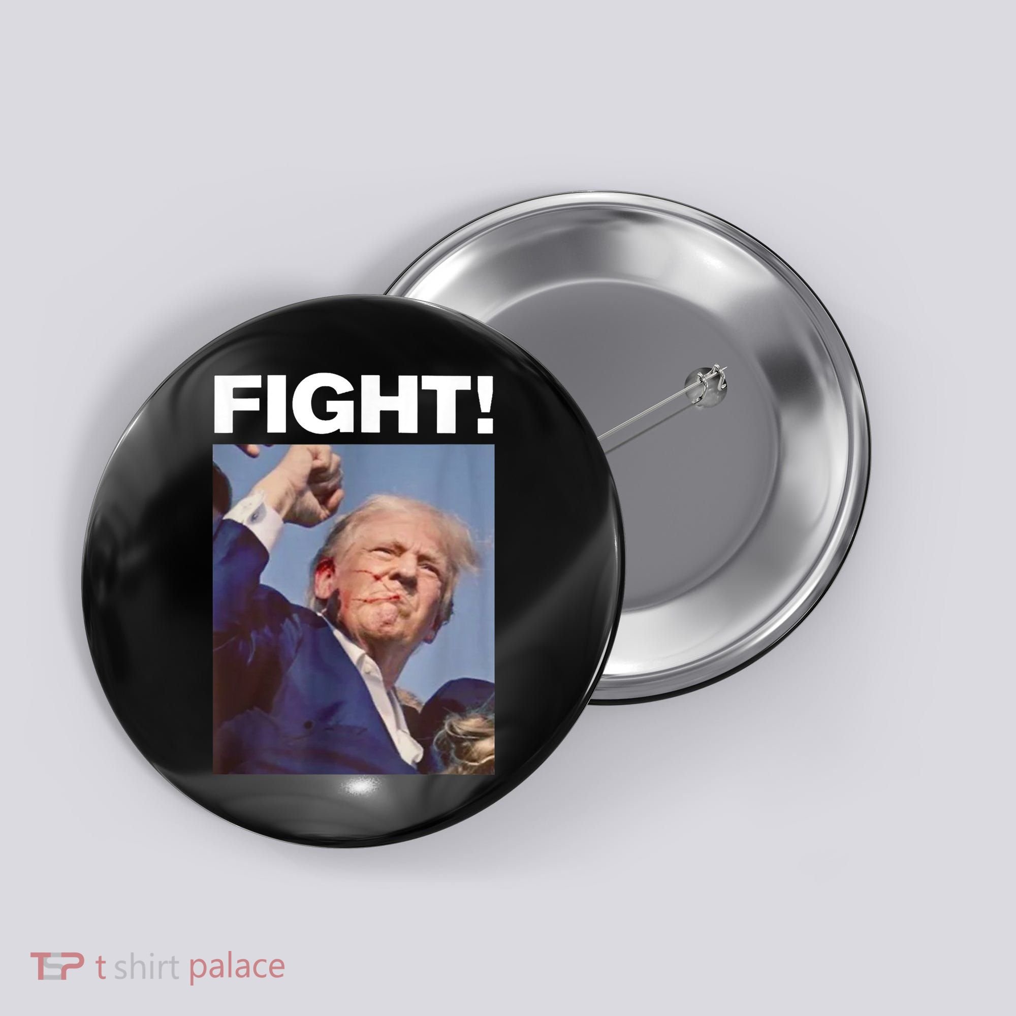 Fight! Trump Shot Trump Rally Gift Button