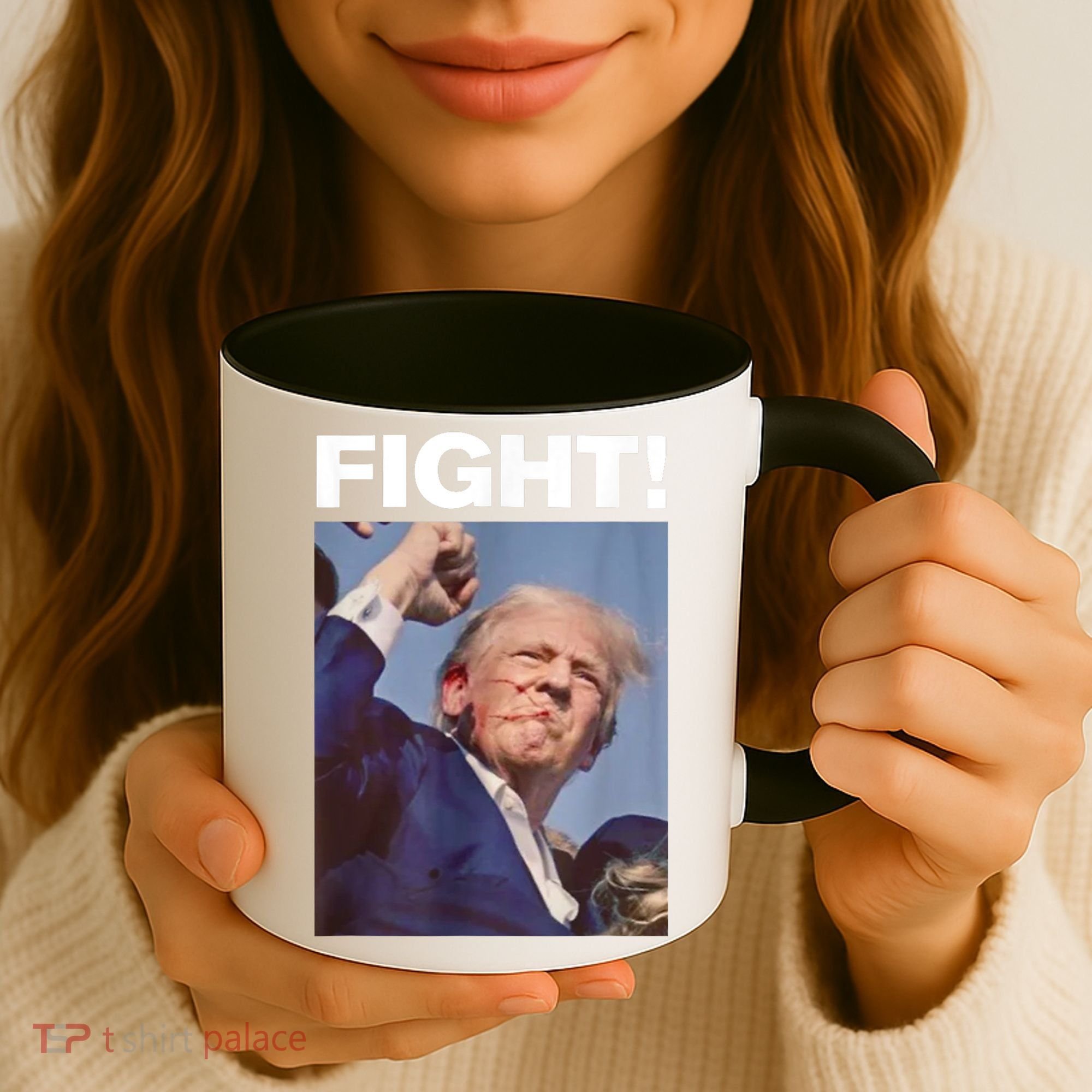 Fight! Trump Shot Trump Rally Gift Coffee Mug