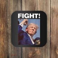 Fight! Trump Shot Trump Rally Gift Coaster thumb 0
