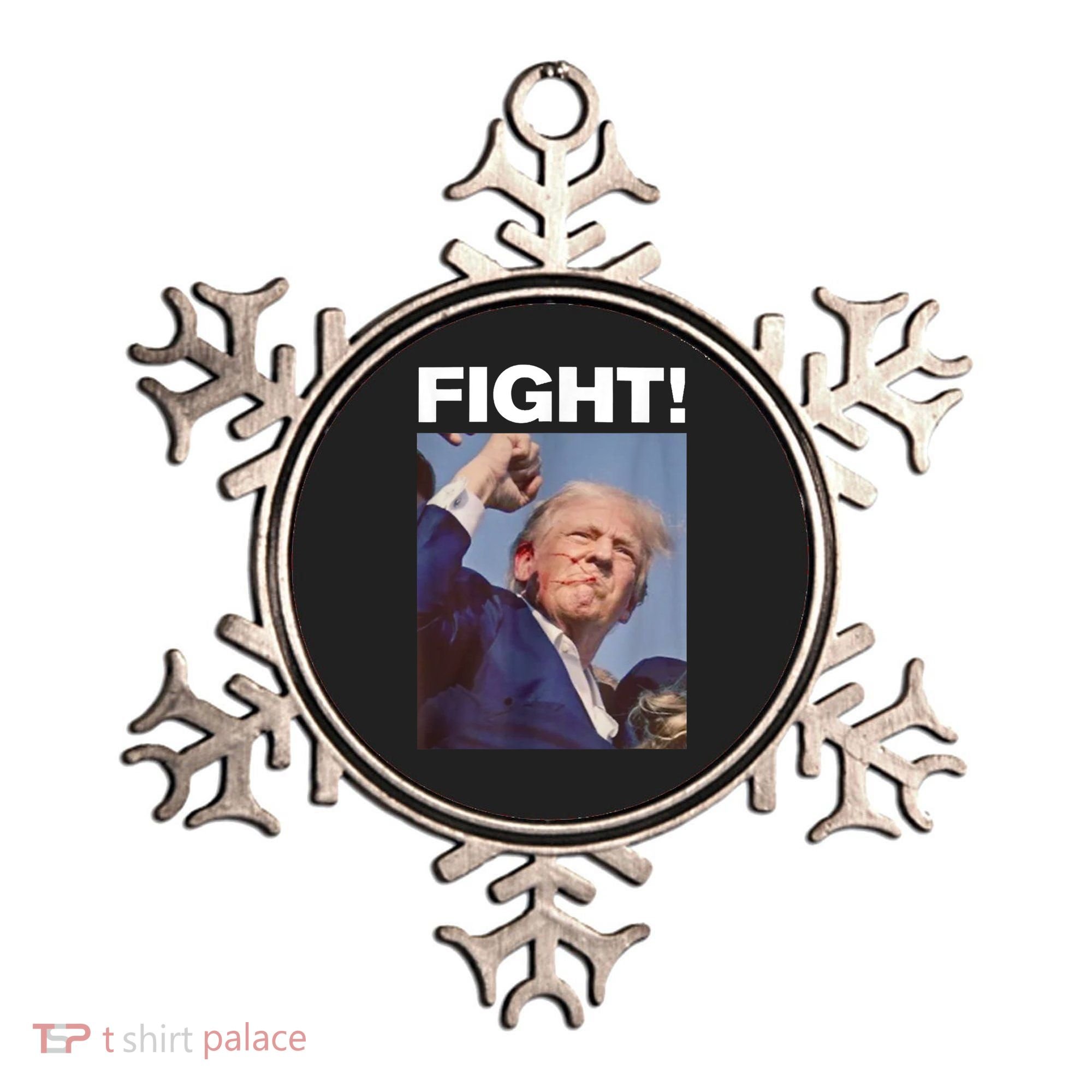 Fight! Trump Shot Trump Rally Gift Ornament