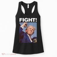 Fight! Trump Shot Trump Rally Gift Women's Tank Top thumb 0