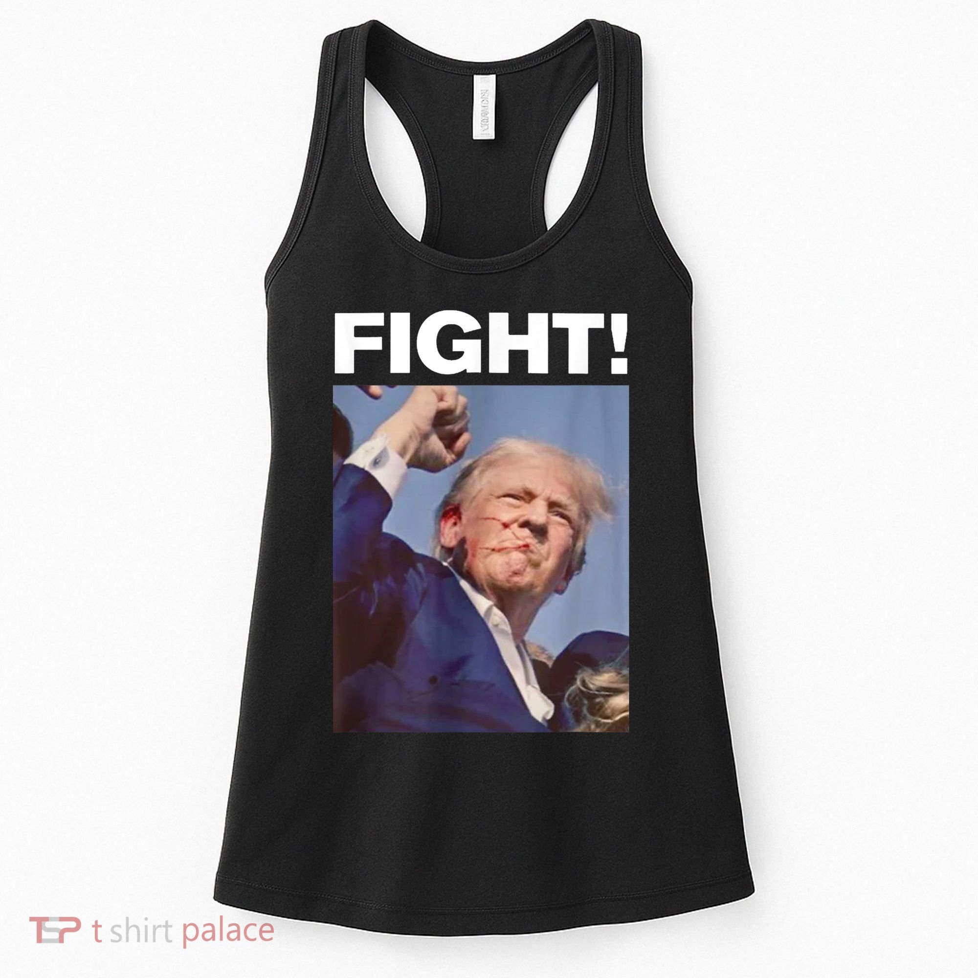 Fight! Trump Shot Trump Rally Gift Women's Tank Top