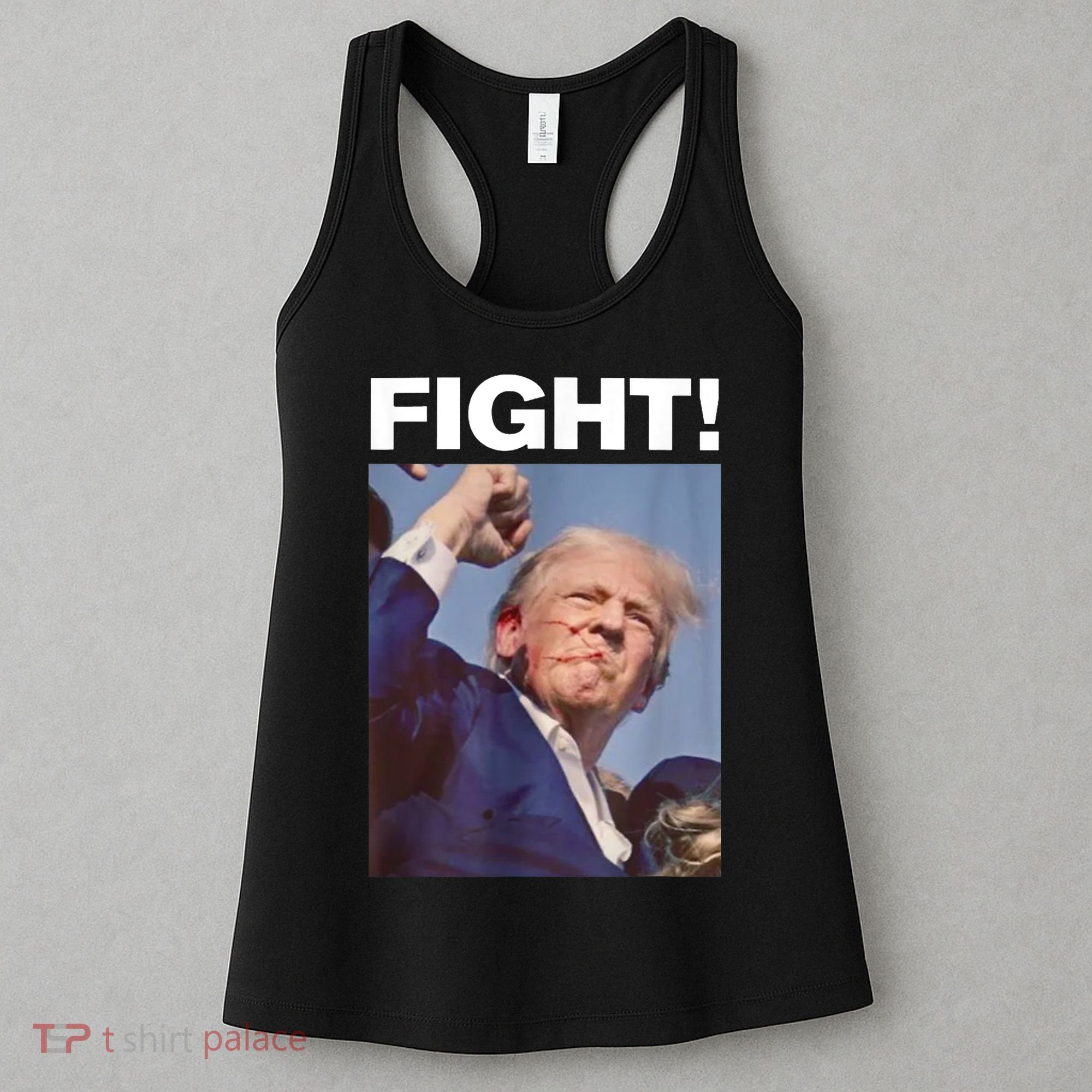 Fight! Trump Shot Trump Rally Gift Women's Tank Top