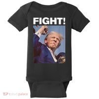 Fight! Trump Shot Trump Rally Gift Baby Bodysuit thumb 0