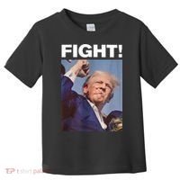 Fight! Trump Shot Trump Rally Gift Toddler T-Shirt thumb 0
