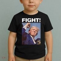 Fight! Trump Shot Trump Rally Gift Toddler T-Shirt thumb 2