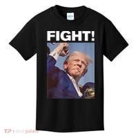 Fight! Trump Shot Trump Rally Gift Kids T-Shirt thumb 0