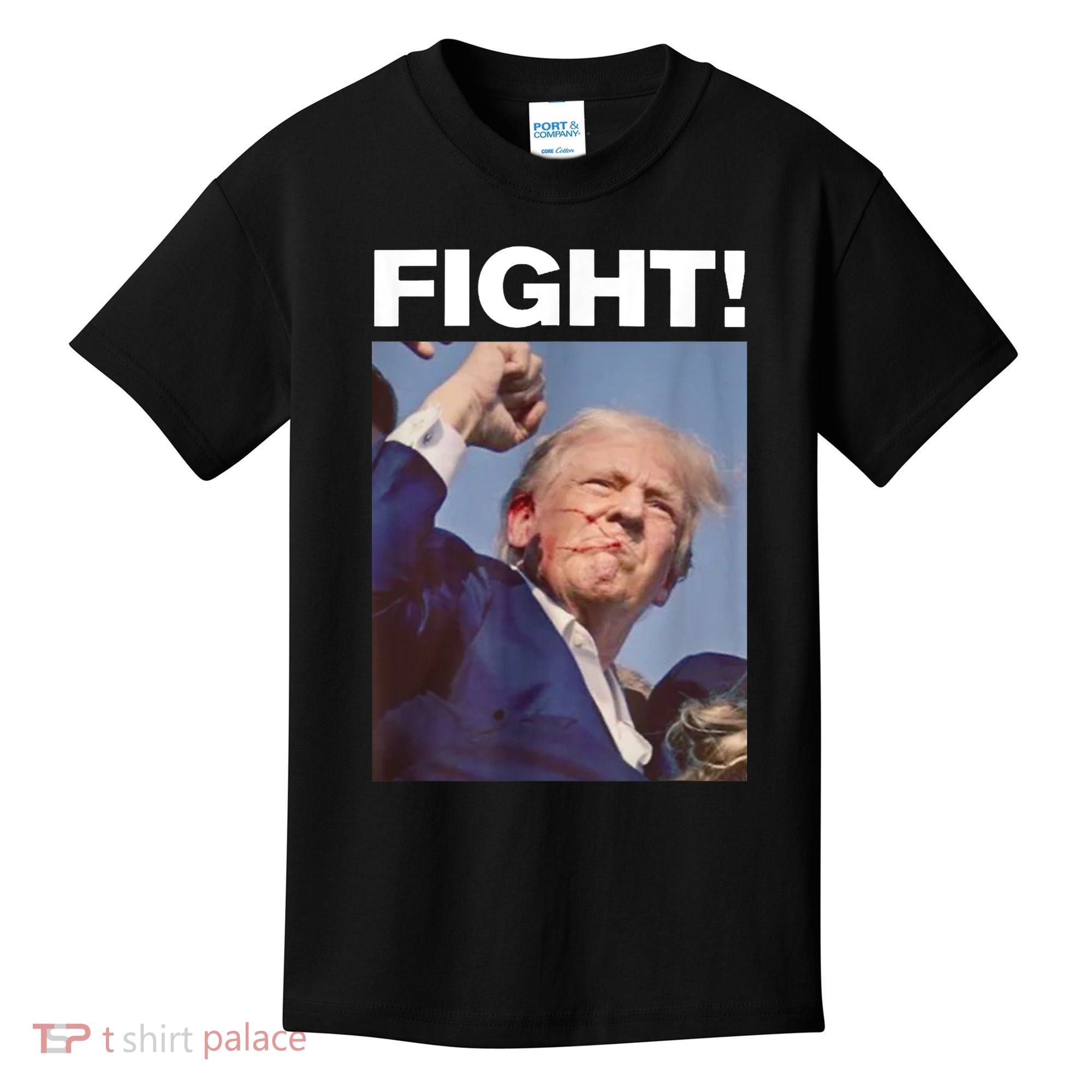 Fight! Trump Shot Trump Rally Gift Kids T-Shirt