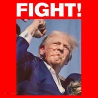 Fight! Trump Shot Trump Rally Gift Santa Hat thumb 1