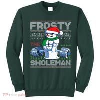 Frosty The Swoleman Ugly Christmas Sweater Funny Snowman Gym Sweatshirt thumb 0