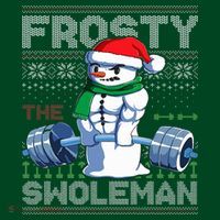 Frosty The Swoleman Ugly Christmas Sweater Funny Snowman Gym Sweatshirt thumb 3