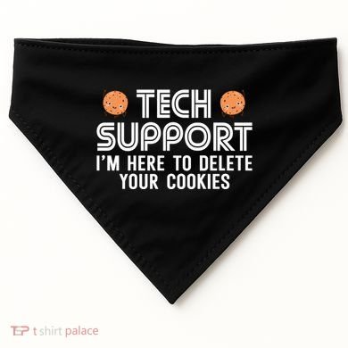 Funny Tech Support Geek Nerd Gift It Helpdesk Computer Geeks Gift USA-Made Doggie Bandana