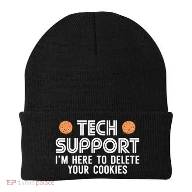 Funny Tech Support Geek Nerd Gift It Helpdesk Computer Geeks Gift Beanie